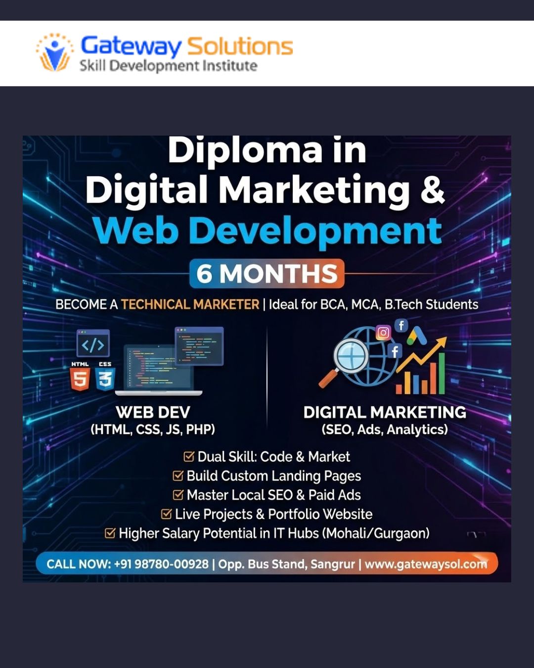 Advanced Diploma in Digital Marketing with AI 6 Months